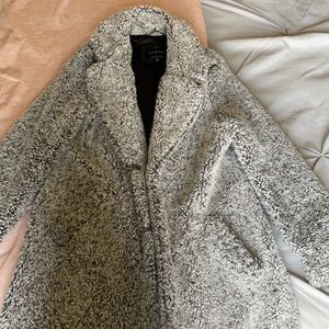 Gray sherpa coat